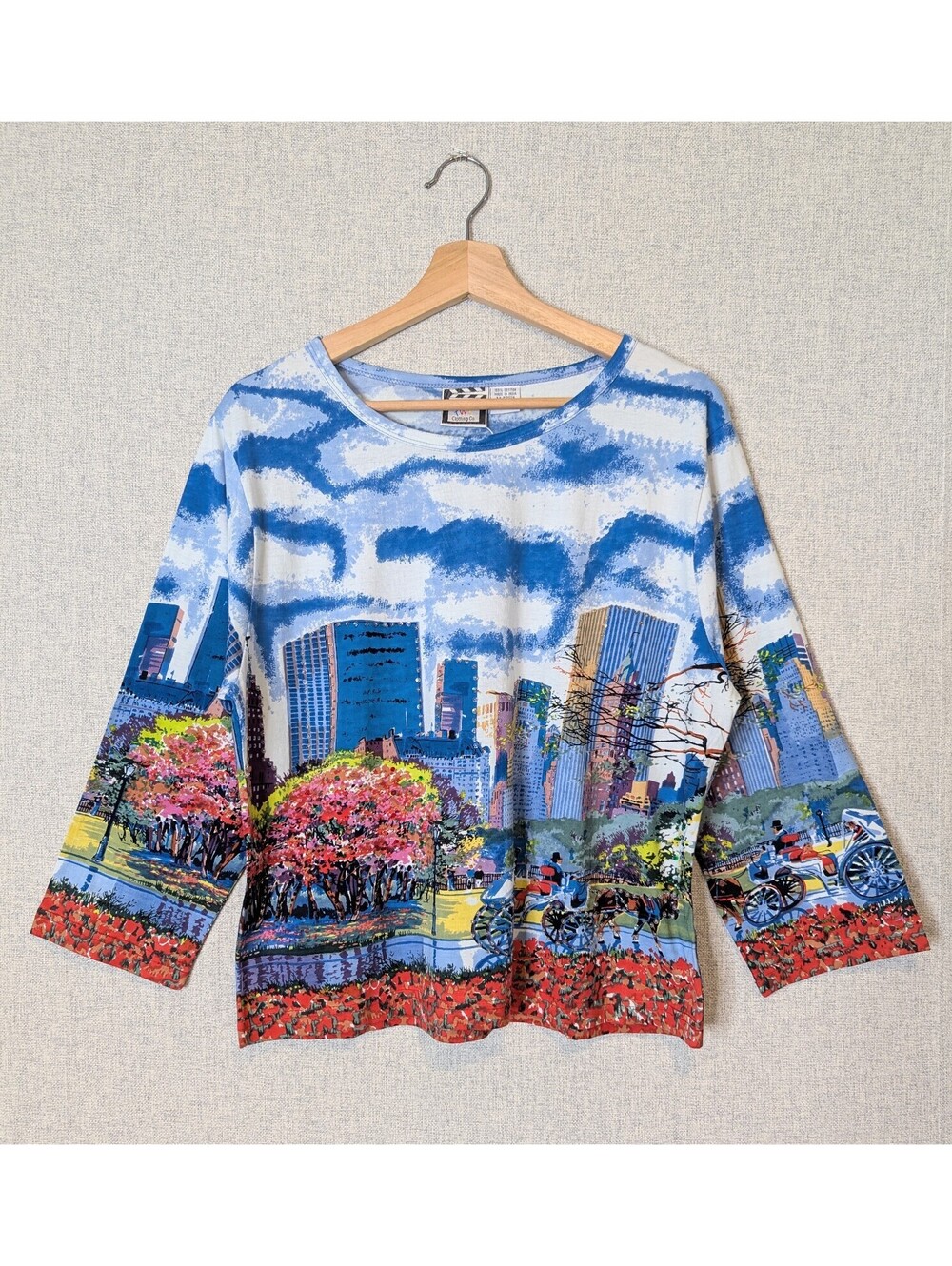 Vintage 100% Cotton Nyc Central Park Scenic Top